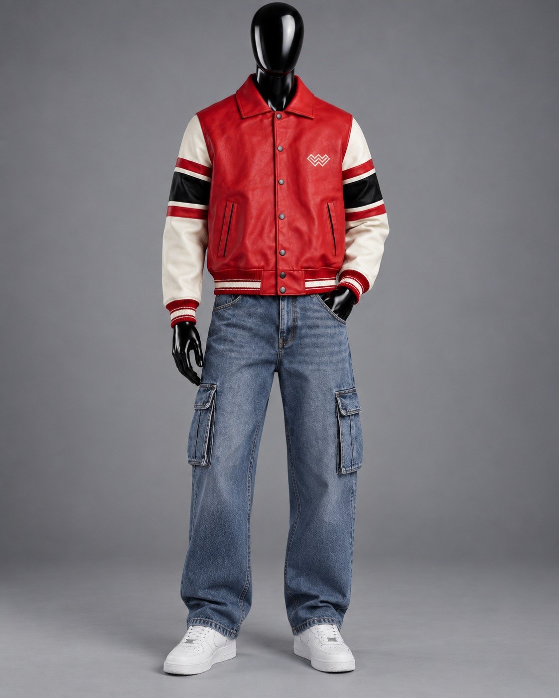 Wleti Crimsonline Varsity Faux Leather Jacket
