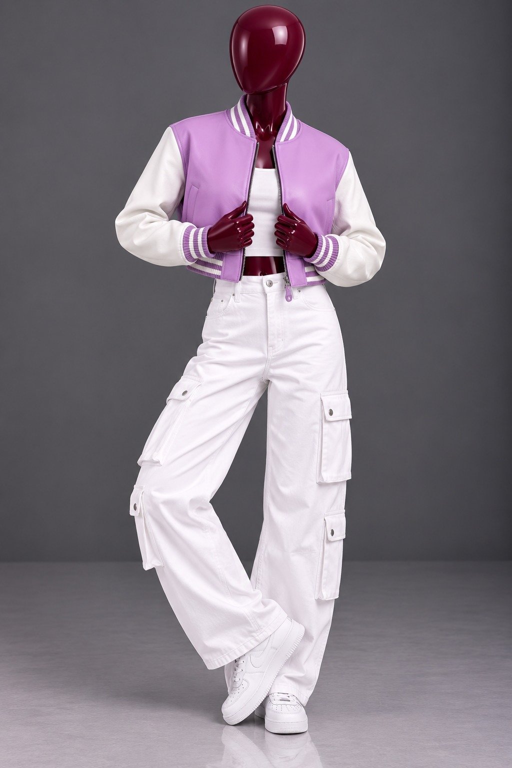 Wleti Lilac Rush Faux Leather Jacket