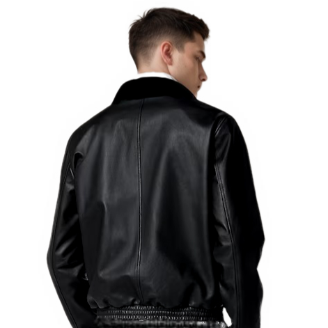 Black Leather Blouson