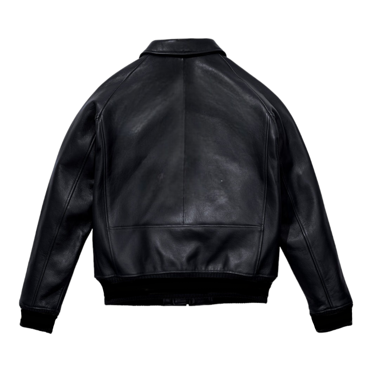 Zeus Black-Leather Star Jacket Plain