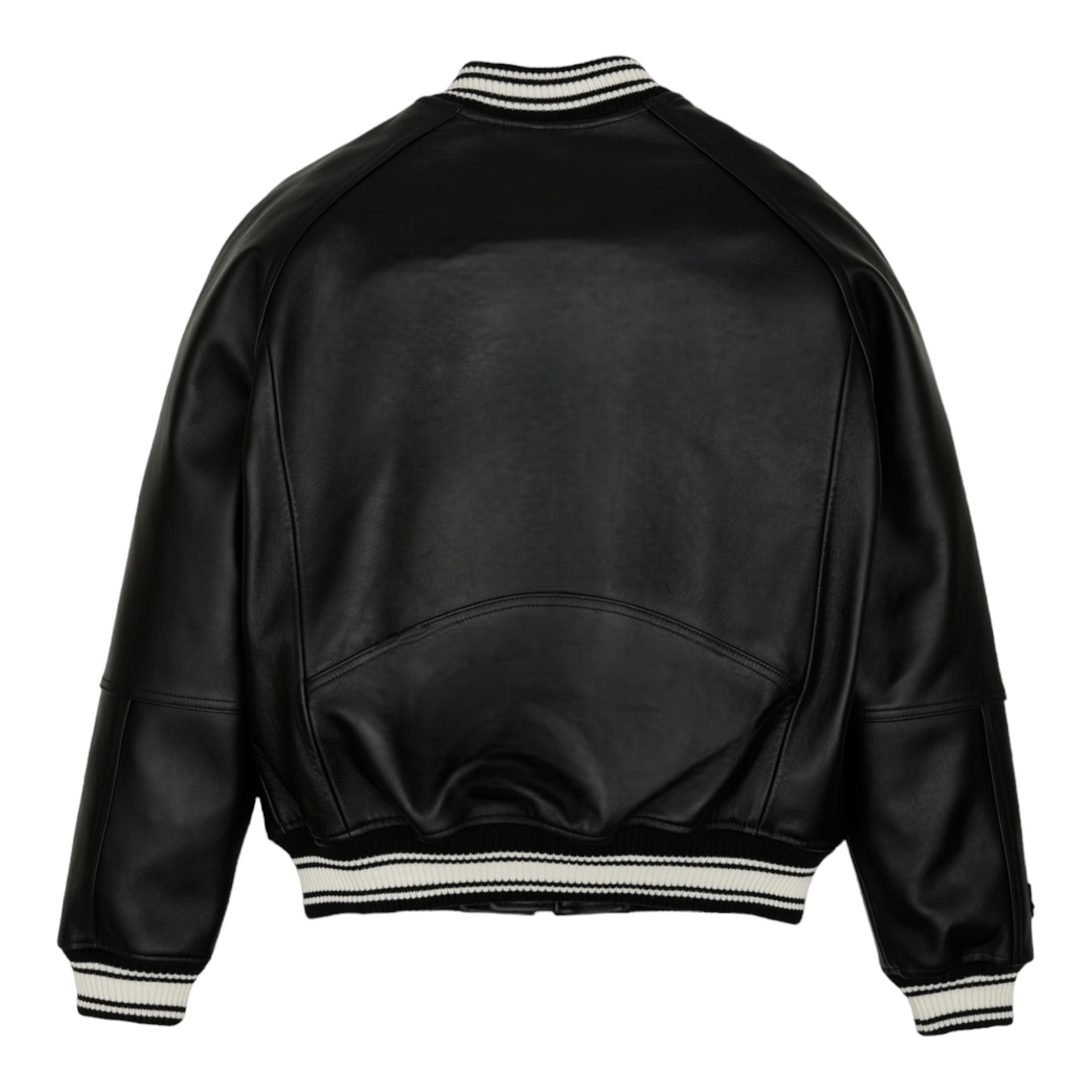 Birch-Leather Varsity Jacket