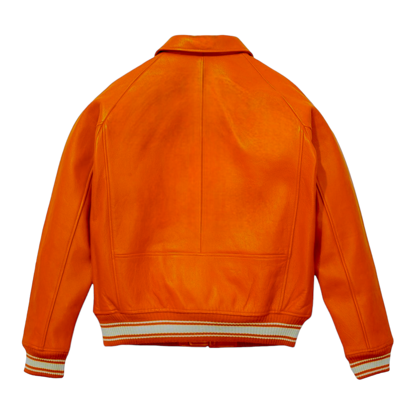 Deep Orange-Leather Star Jacket