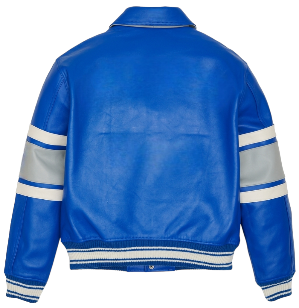 Blueberry Blue-Leather Horizon Jacket