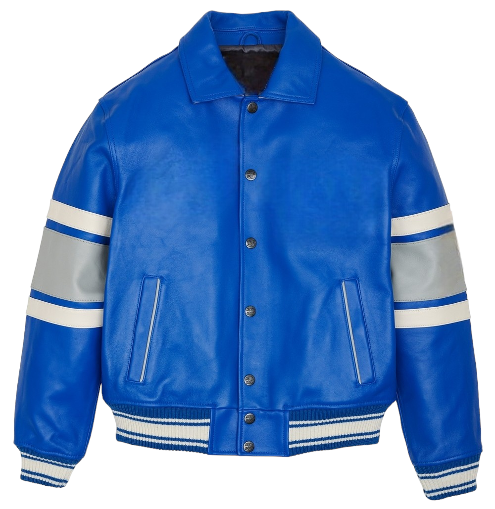 Blueberry Blue-Leather Horizon Jacket