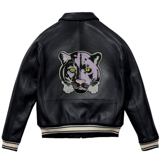 Zeus Black-Leather Jaguar Star Jacket