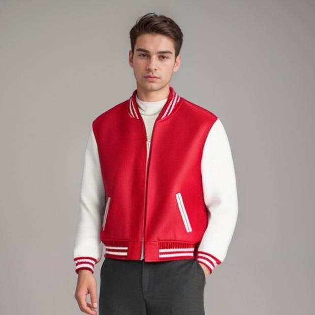 Jasper-Leather Varsity Jacket