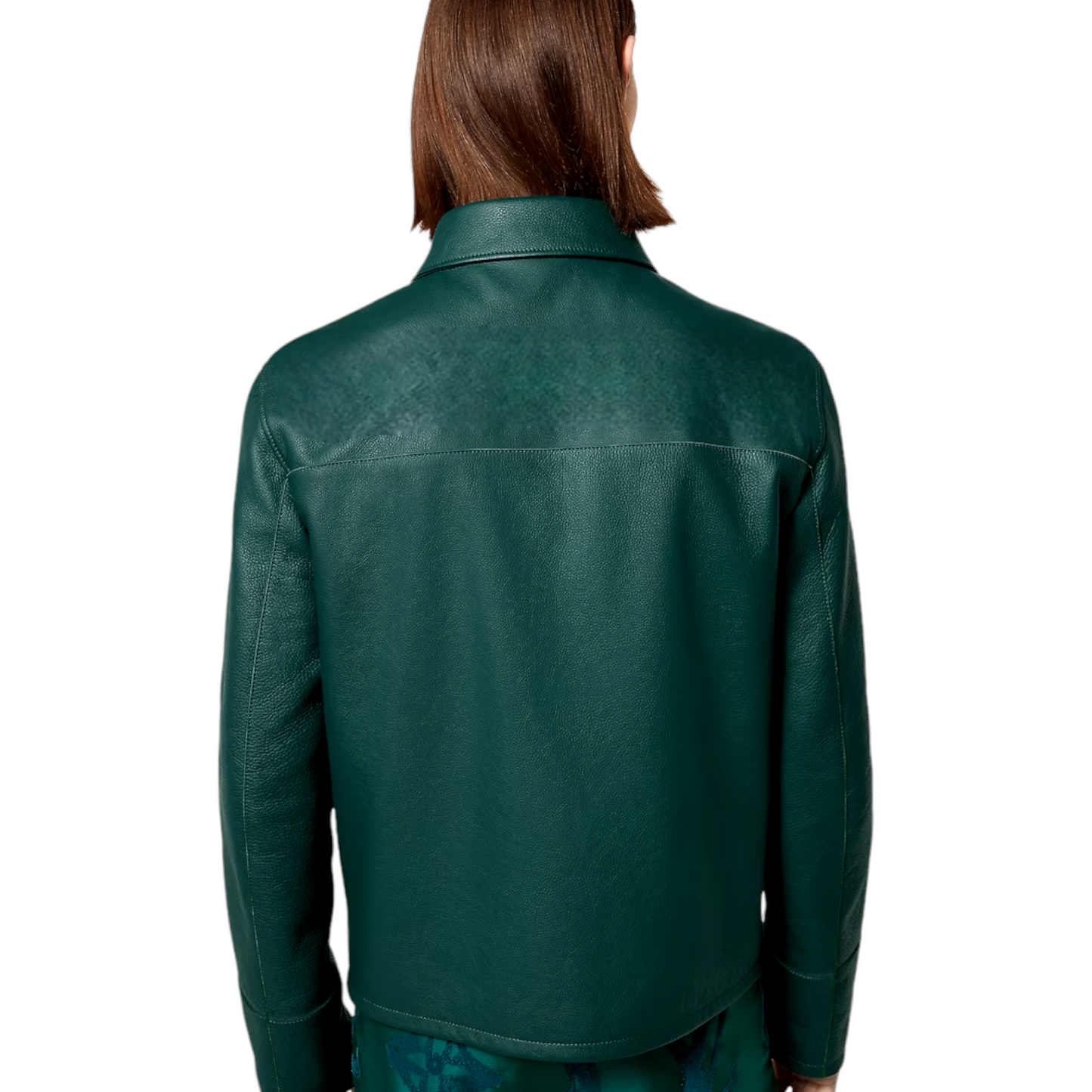 Lunar Green Leather Blouson