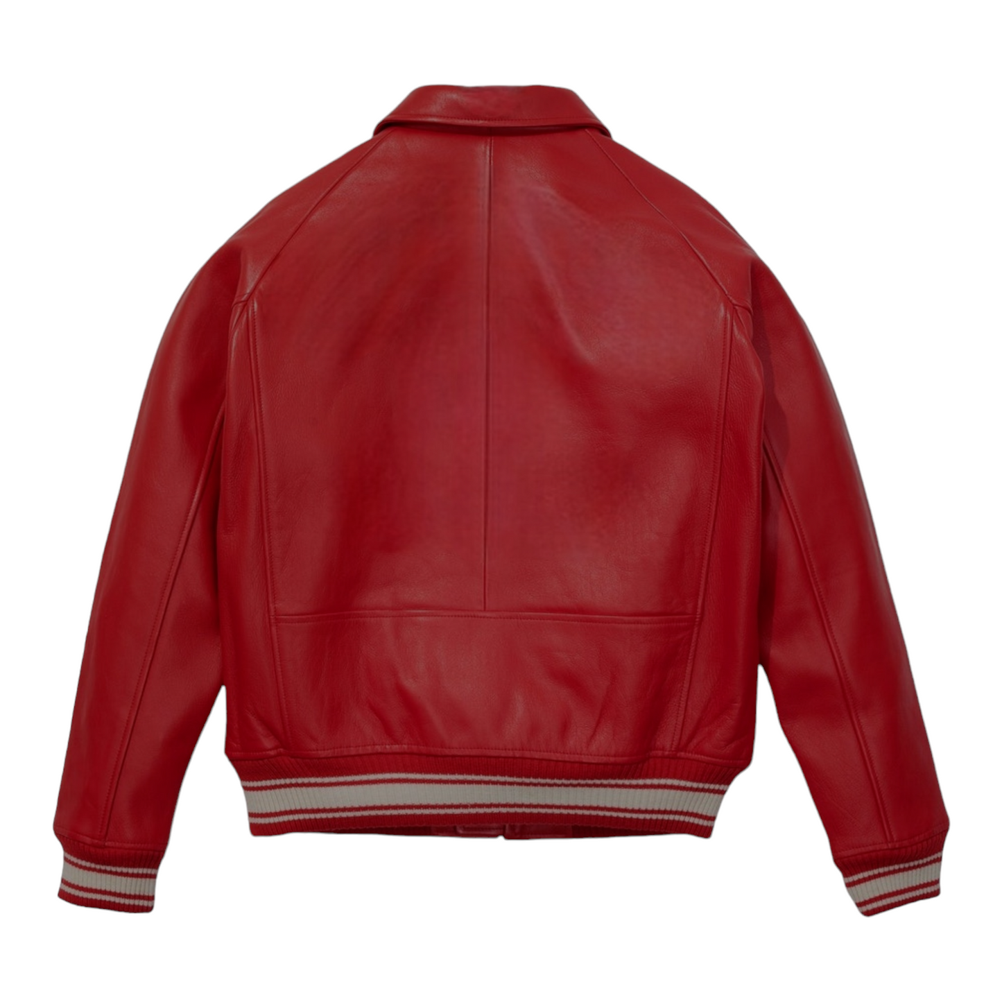 Firebrick Red-Leather Star Jacket