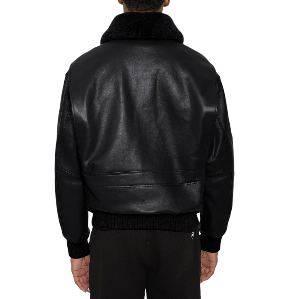 Jet Black Bomber Jacket